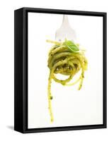 A Forkful of Spaghetti with Pesto-Marc O^ Finley-Framed Stretched Canvas