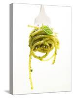 A Forkful of Spaghetti with Pesto-Marc O^ Finley-Stretched Canvas