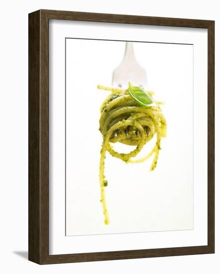 A Forkful of Spaghetti with Pesto-Marc O^ Finley-Framed Photographic Print