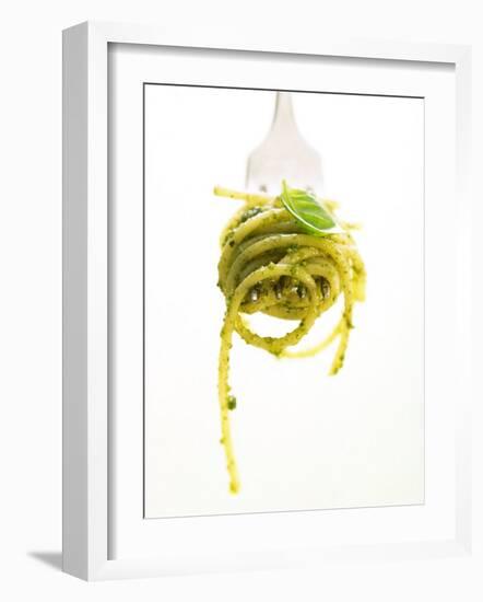 A Forkful of Spaghetti with Pesto-Marc O^ Finley-Framed Photographic Print