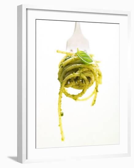 A Forkful of Spaghetti with Pesto-Marc O^ Finley-Framed Photographic Print