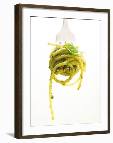 A Forkful of Spaghetti with Pesto-Marc O^ Finley-Framed Photographic Print