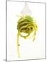 A Forkful of Spaghetti with Pesto-Marc O^ Finley-Mounted Photographic Print