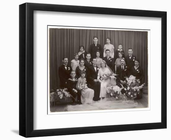 A Formal Wedding Photo - with All the Family Involved-null-Framed Photographic Print