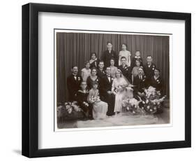 A Formal Wedding Photo - with All the Family Involved-null-Framed Photographic Print