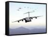 A Formation of 17 C-17 Globemaster IIIs Fly Over the Blue Ridge Mountains-Stocktrek Images-Framed Stretched Canvas