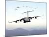 A Formation of 17 C-17 Globemaster IIIs Fly Over the Blue Ridge Mountains-Stocktrek Images-Mounted Photographic Print