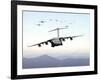 A Formation of 17 C-17 Globemaster IIIs Fly Over the Blue Ridge Mountains-Stocktrek Images-Framed Photographic Print