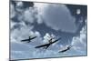 A Formation of Royal Air Force Supermarine Spitfires-Stocktrek Images-Mounted Art Print