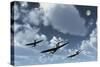 A Formation of Royal Air Force Supermarine Spitfires-Stocktrek Images-Stretched Canvas