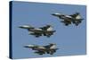 A Formation of Turkish Air Force F-16C/D Aircraft-Stocktrek Images-Stretched Canvas