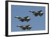 A Formation of Turkish Air Force F-16C/D Aircraft-Stocktrek Images-Framed Photographic Print