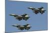A Formation of Turkish Air Force F-16C/D Aircraft-Stocktrek Images-Mounted Photographic Print
