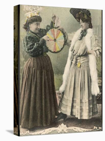 A Fortune-Teller Uses a 'Wheel of Fortune'-null-Stretched Canvas