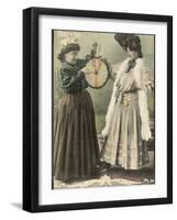 A Fortune-Teller Uses a 'Wheel of Fortune'-null-Framed Photographic Print