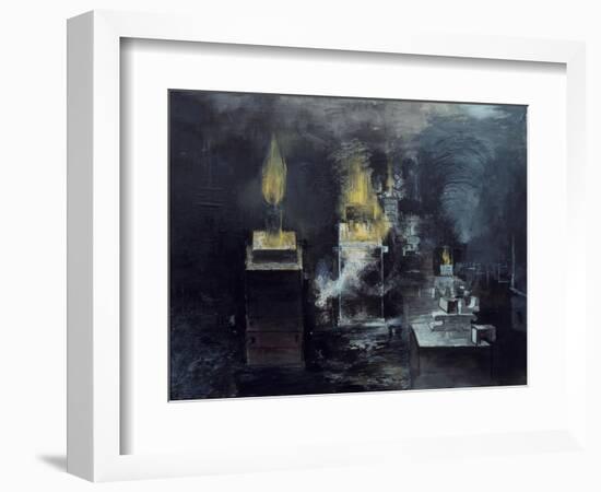 A Foundry: Hot Metal Has Been Poured into a Mould and Inflammable Gas Is Rising-Graham Sutherland-Framed Giclee Print