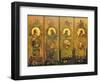 A Four Leaf Screen with Portraits of Shakespeare, Milton, Chaucer and Spenser-Scott-Framed Giclee Print