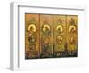 A Four Leaf Screen with Portraits of Shakespeare, Milton, Chaucer and Spenser-Scott-Framed Giclee Print