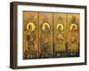 A Four Leaf Screen with Portraits of Shakespeare, Milton, Chaucer and Spenser-Scott-Framed Giclee Print