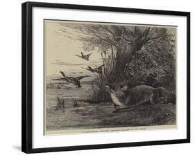 A Four-Legged Poacher, Reynard Baulked of His Dinner-Charles Harvey Weigall-Framed Giclee Print