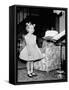 A Four Year Old Girl Looks on as Her Mother Presents the Birthday Cake, Ca. 1957-null-Framed Stretched Canvas