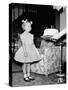 A Four Year Old Girl Looks on as Her Mother Presents the Birthday Cake, Ca. 1957-null-Stretched Canvas