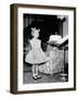 A Four Year Old Girl Looks on as Her Mother Presents the Birthday Cake, Ca. 1957-null-Framed Photographic Print