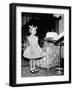 A Four Year Old Girl Looks on as Her Mother Presents the Birthday Cake, Ca. 1957-null-Framed Photographic Print