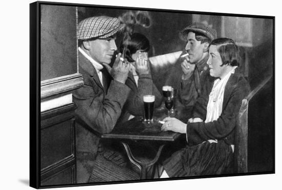 A Foursome in a Bal-Musette, Paris, 1931-Ernest Flammarion-Framed Stretched Canvas