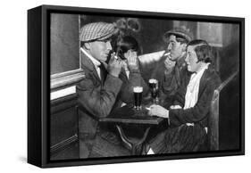 A Foursome in a Bal-Musette, Paris, 1931-Ernest Flammarion-Framed Stretched Canvas