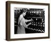 A Fourteen-Year-Old Girl Working as a Spool Tender-null-Framed Photographic Print