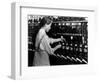 A Fourteen-Year-Old Girl Working as a Spool Tender-null-Framed Photographic Print