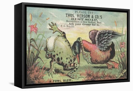 A Fowl Blow', Advertisement for Thos. Hersom and Co's Best Soap, C.1880-American School-Framed Stretched Canvas