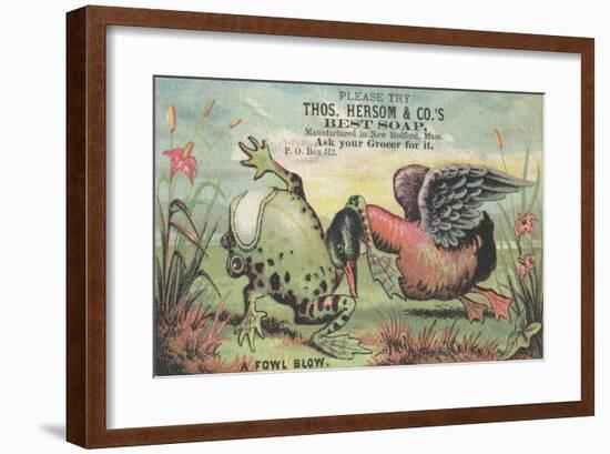 A Fowl Blow', Advertisement for Thos. Hersom and Co's Best Soap, C.1880-American School-Framed Giclee Print