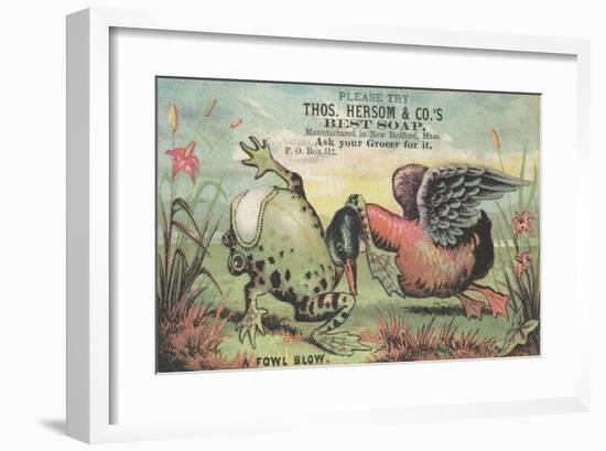 A Fowl Blow', Advertisement for Thos. Hersom and Co's Best Soap, C.1880-American School-Framed Giclee Print