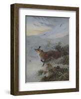 A Fox in a Winter Landscape-Archibald Thorburn-Framed Premium Giclee Print