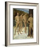 A Fragment: Four Male Nude Figures, C.1505-Pietro Perugino-Framed Giclee Print