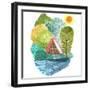 A Frame Cabin-Kerstin Stock-Framed Art Print