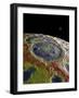 A Free-Air Gravity Map of the Moon's Southern Latitudes-null-Framed Photographic Print