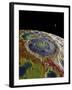 A Free-Air Gravity Map of the Moon's Southern Latitudes-null-Framed Photographic Print