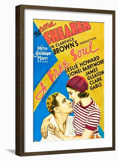 A Free Soul, Leslie Howard, Norma Shearer, 1931-null-Framed Art Print