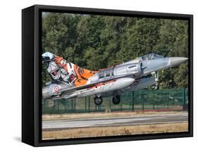 A French Air Force Mirage 2000 Lands on the Runway at Kleine Brogel Air Base, Belgium-Stocktrek Images-Framed Stretched Canvas