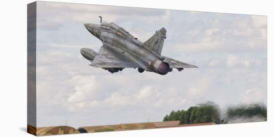 A French Air Force Mirage 2000D Taking Off in Spain-Stocktrek Images-Stretched Canvas