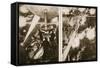 A French Airship's Night Attack: the Scene on the Navigating Platform-null-Framed Stretched Canvas