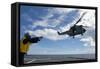 A French Armee De Terre Sa 380 Puma Helicopter Taking Off-null-Framed Stretched Canvas