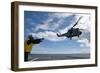 A French Armee De Terre Sa 380 Puma Helicopter Taking Off-null-Framed Photographic Print