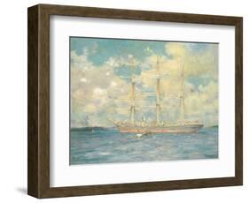A French Barque in Falmouth Bay, 1902-Henry Scott Tuke-Framed Giclee Print