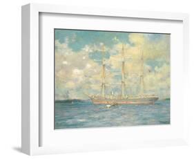 A French Barque in Falmouth Bay, 1902-Henry Scott Tuke-Framed Giclee Print