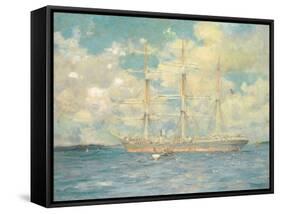 A French Barque in Falmouth Bay, 1902-Henry Scott Tuke-Framed Stretched Canvas