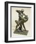 A French Bronze Group of Theseus and the Minotaur-null-Framed Premium Giclee Print